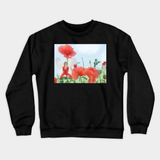 Elfe im Mohn Crewneck Sweatshirt